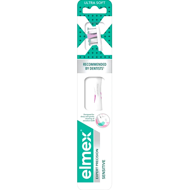 Elmex Elmex Expert Precision Sensitive Ultra Soft Toothbrush Οδοντόβουρτσα με Εξαιρετικά Λεπτές & Απαλές Ίνες, Ειδικά Σχεδιασμένη για την Προστασία Ευαίσθητων Δοντιών & Ούλων 1 Τεμάχιο - Λιλά