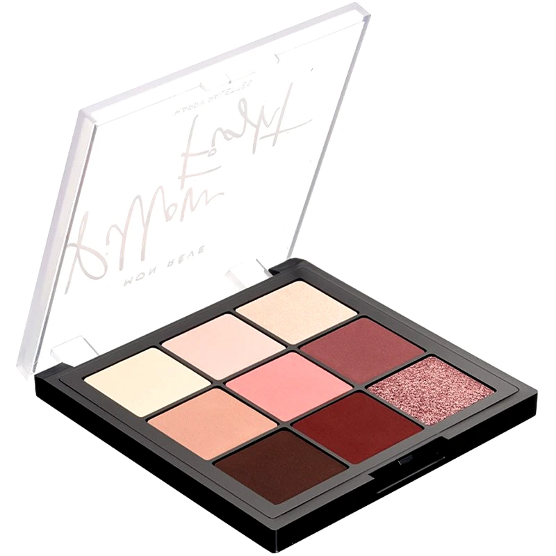 Mon Reve Mon Reve Happy Palettes Υψηλής Απόδοσης Παλέτα Πλούσιων Σκιών Μακράς Διάρκειας σε Μαγευτικές Ματ, Ιριδίζουσες & Μεταλλικές Υφές 1 Τεμάχιο - 09 Pillow Fight