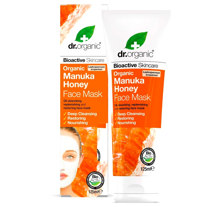 Dr Organic Dr Organic Manuka Honey Face Mask Μάσκα Προσώπου με Βιολογικό Μέλι Μανούκα για Βαθύ Καθαρισμό & Θρέψη 125ml
