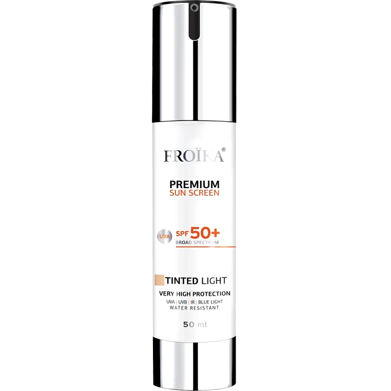 Froika Froika Premium Sunscreen Spf50+ Broad Spectrum Αντηλιακό Προσώπου με Πολύ Υψηλή Προστασία Ευρέος Φάσματος & Χρώμα 50ml - Tinted Light