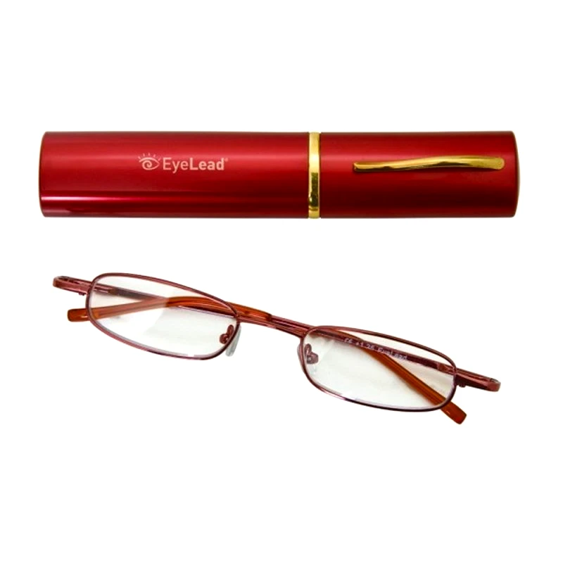 Eyelead Eyelead Pocket Γυαλιά Διαβάσματος Τσέπης Κόκκινα, με Μεταλλικό Σκελετό - 4,00