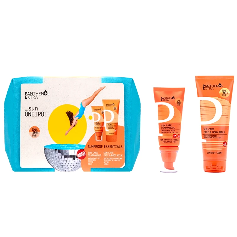 Medisei Medisei Promo Panthenol Extra Sun Care Diaphanous Spf30, 50ml & Sun Care Face & Body Milk Spf30, 100ml & Δώρο Νεσεσέρ 1 Τεμάχιο
