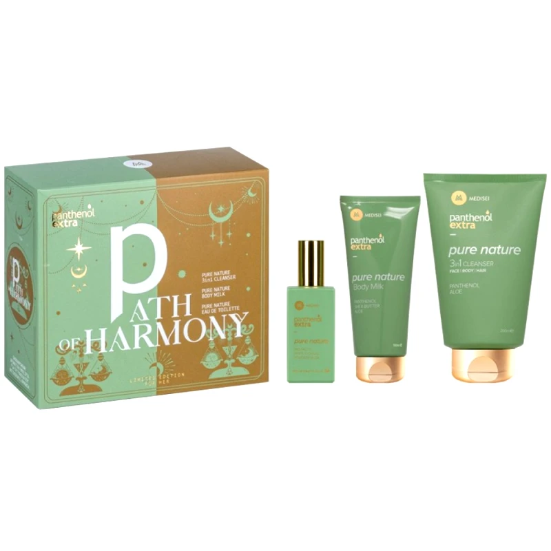 Medisei Medisei Promo Panthenol Extra Pure Nature Eau De Toilette 50ml & 3in1 Cleanser 200ml & Body Milk 100ml