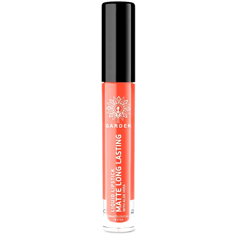 Garden Garden Liquid Lipstick Matte Long Lasting with Aloe Vera Υγρό Ματ Κραγιόν Μακράς Διαρκείας 4ml - Coral Peach 03