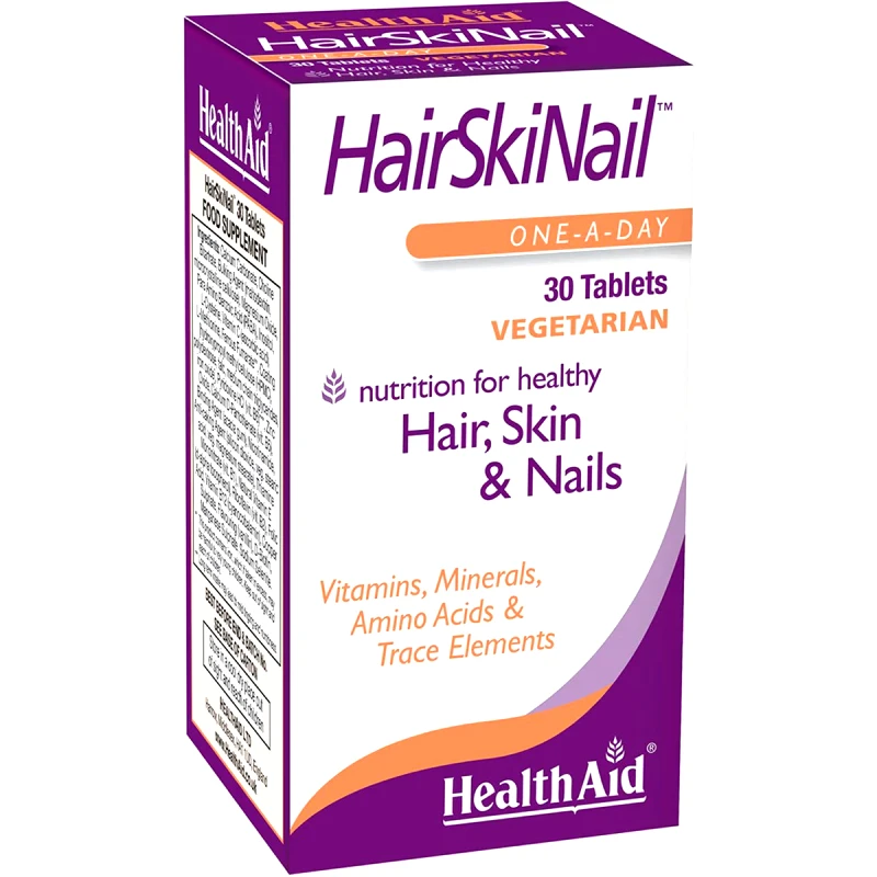 Health Aid Health Aid HairSkinNail Συμπλήρωμα Διατροφής Βιταμινών, Μετάλλων & Αμινοξέων για Υγιή Μαλλιά, Δέρμα & Νύχια 30tabs