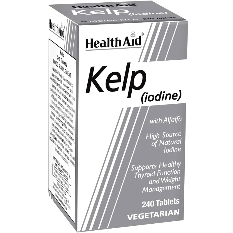 Health Aid Health Aid Kelp (Iodine) Συμπλήρωμα Διατροφής Νορβηγικού Φύκους Kelp Πλούσιο σε Ιώδιο για την Καλή Λειτουργία του Θυρεοειδούς Αδένα 240tabs