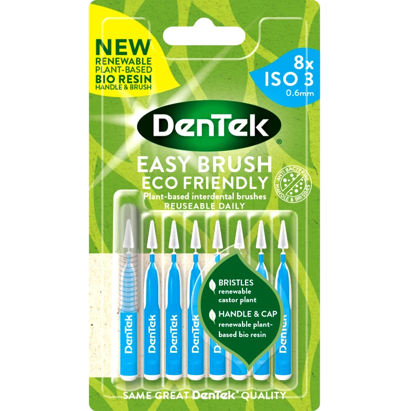 Dentek Dentek Easy Brush Interdental Brushes Size/ISO 3 (0,6mm) Μεσοδόντια Βουρτσάκια Μεγάλου Μεγέθους 8 Τεμάχια
