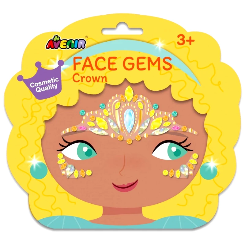 Avenir Avenir Face Gems Crown Παιδικά Αυτοκόλλητα με Strass για το Πρόσωπο 3+ Years 1 Τεμάχιο