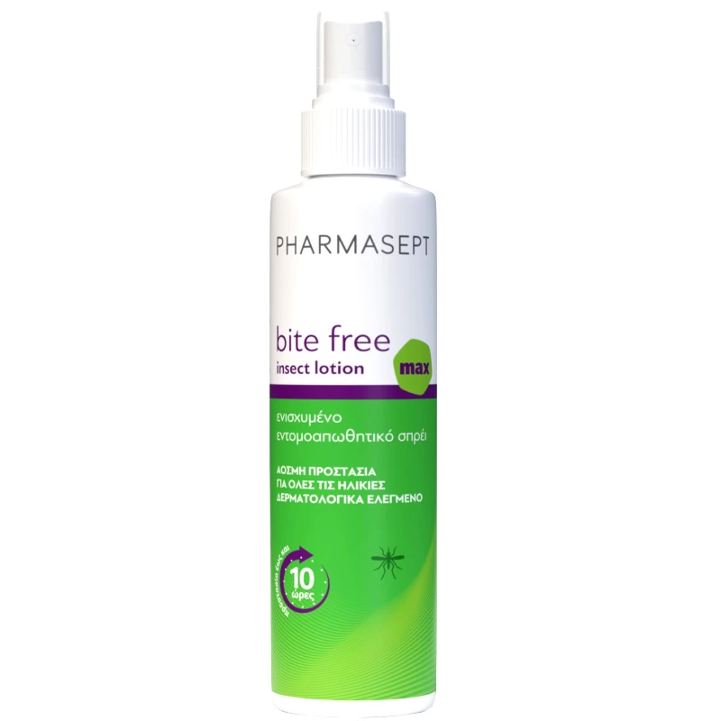 Pharmasept Pharmasept Bite Free Max Insect Lotion Ενισχυμένη Εντομοαπωθητική Λοσιόν σε Μορφή Σπρέι για Κουνούπια & Κρότωνες 100ml