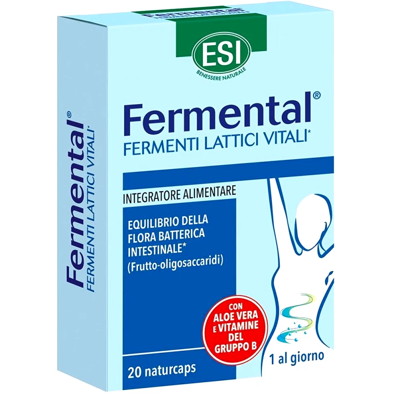 ESI Esi Fermental Milk Enzyme Συμπλήρωμα Διατροφής, Προβιοτικών, Πρεβιοτικών & Συμπλέγματος Βιταμινών Β για την Ισορροπία της Εντερικής Βακτηριακής Χλωρίδας & Ενίσχυση του Ανοσοποιητικού 20caps