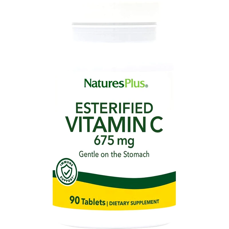 Natures Plus Natures Plus Esterified Vitamin C 675mg Συμπλήρωμα Διατροφής Βιταμίνης C σε Εστερική Μορφή Ήπια στο Στομάχι για Ενίσχυση του Ανοσοποιητικού Συστήματος 90tabs