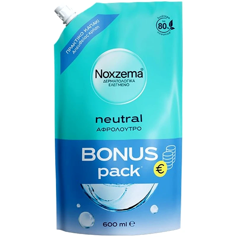 Noxzema Noxzema Neutral Protect Showergel Refill Αφρόλουτρο με Προβιταμίνη Β5 για Αίσθηση Προστασίας & Ενυδάτωσης 600ml