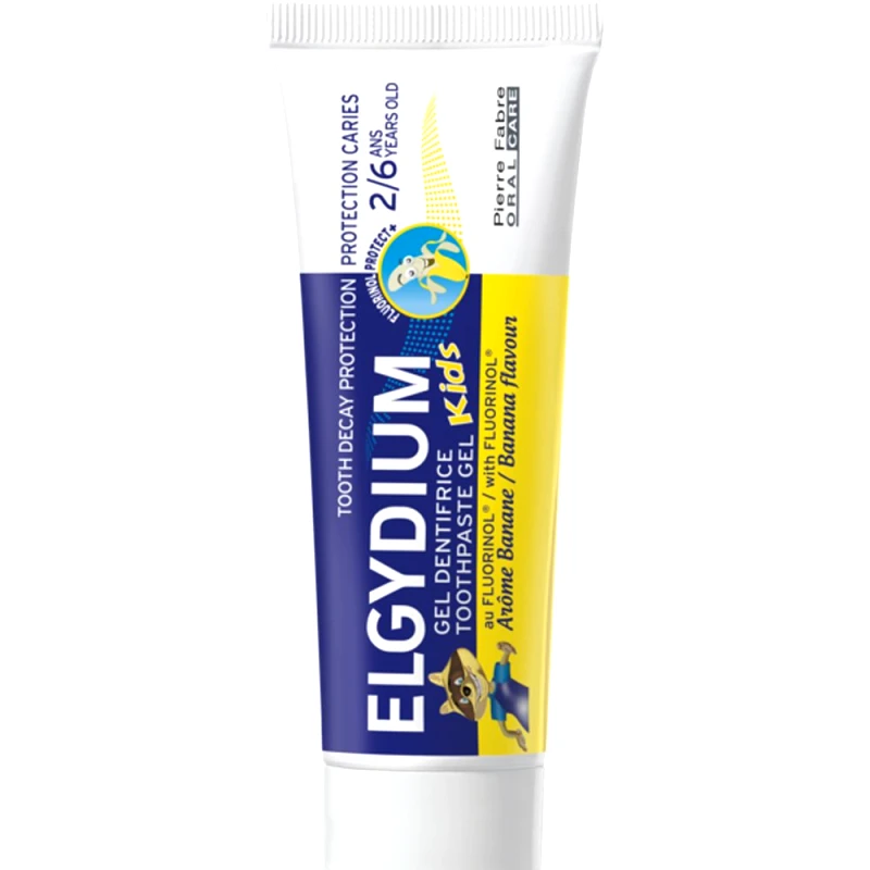 Pierre Fabre Oral Care Elgydium Kids Banana Toothpaste Οδοντόκρεμα για παιδιά ηλικίας 2 έως 6 ετών με Γεύσης Μπανάνα 50ml