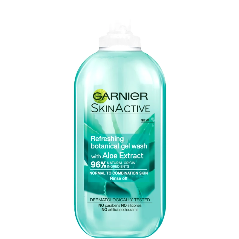 Garnier Garnier Skinactive Aloe Refreshing Gel Wash Gel Καθαρισμού Προσώπου με Αλόη για Κανονικές προς Μικτές Επιδερμίδες 200ml