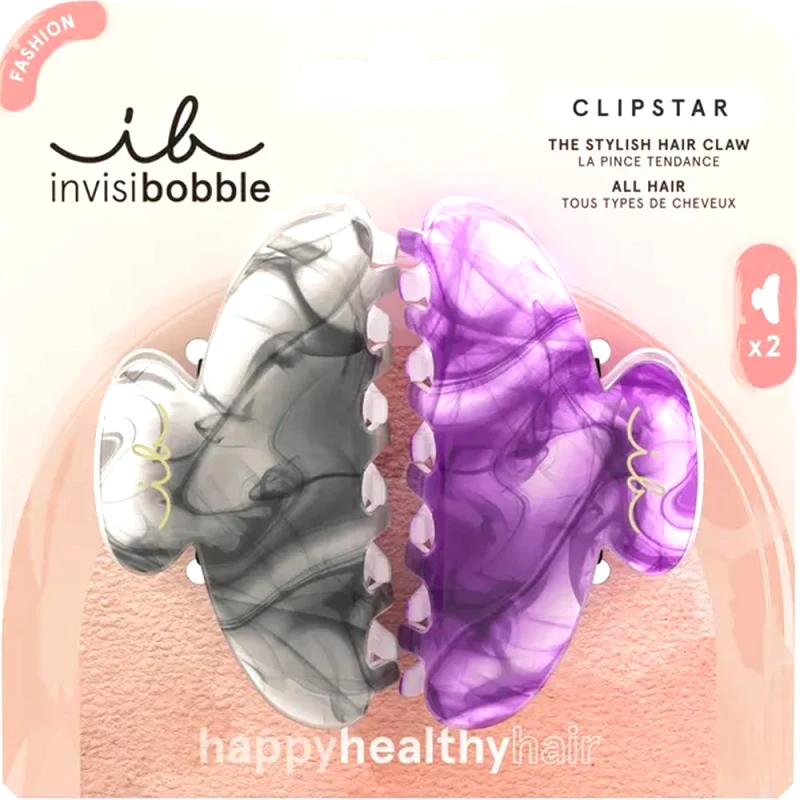 Invisibobble Invisibobble Clipstar The Stylish Hair Claw My Rainboo Πλαστικά Κλάμερ για Μαλλιά 2 Τεμάχια