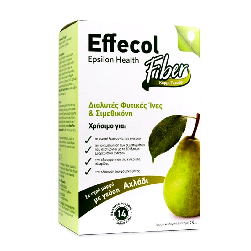 EPSILON HEALTH Effecol Fiber Ιατροτεχνολογικό Βοήθημα για την Ελάττωση των Συμπτωμάτων του Ευερέθιστου Εντέρου 14 Sachets x 30ml