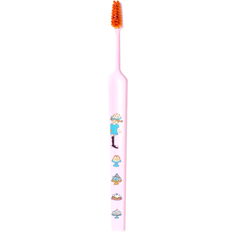 Tepe TePe Kids Pippi Extra Soft Toothbrush Πολύ Μαλακή Παιδική Οδοντόβουρτσα με Σχέδια από την Πίπη Φακιδομύτη 1 Τεμάχιο - Ροζ