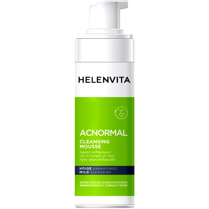 Helenvita Helenvita ACNormal Cleansing Mousse Αφρός Καθημερινού Καθαρισμού για τη Λιπαρή - Τάση για Ακμή Επιδερμίδα με Σμηγματορυθμιστική Δράση 150ml 