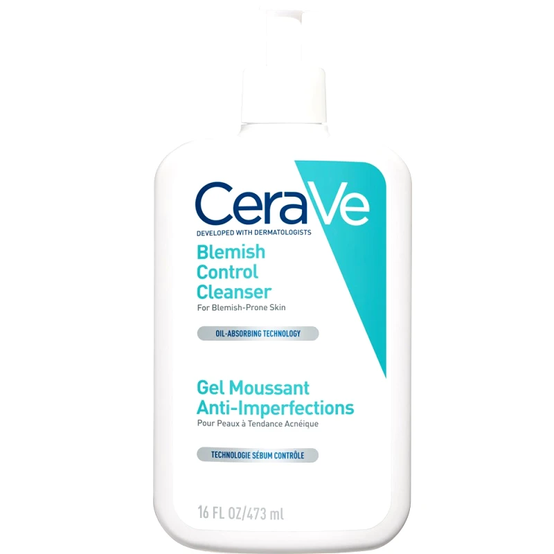 Cerave CeraVe Blemish Control Anti-Imperfections Face Cleanser Gel Αναζωογονητικό Καθαριστικό Τζέλ Προσώπου με Σαλικυλικό Οξύ & Ceramides για Δέρμα με Τάση Ακμής με Αντλία 473ml