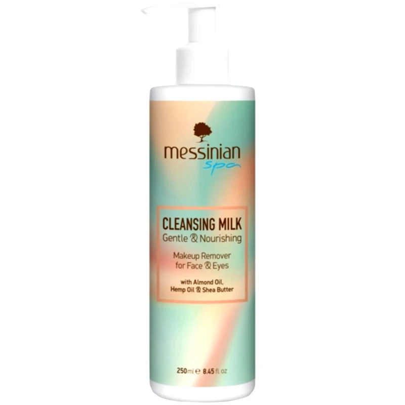 Messinian Spa Messinian Spa Gentle & Nourishing Cleansing Milk For Face & Eyes Γαλάκτωμα Προσώπου Καθαρισμού & Ντεμακιγιάζ με Αντλία 250ml