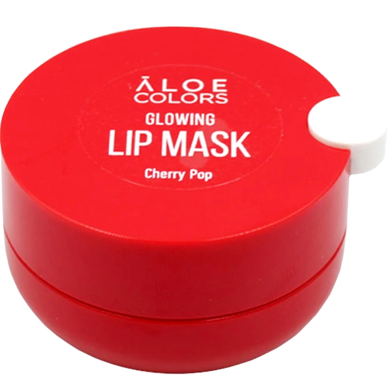 Aloe Colors Aloe Colors Glowing Cherry Pop Lip Mask Μάσκα Χειλιών Λάμψης & Αναζωογόνησης με Γεύση Κεράσι & Κόκκινο Φυσικό Χρώμα 10ml Red