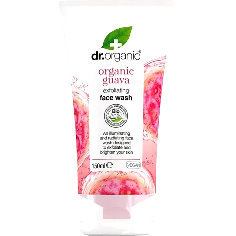 Dr Organic Dr Organic Guava Exfoliating Face Wash Καθαριστικό Προσώπου σε Μορφή Τζελ για Ήπια Απολέπιση 150ml