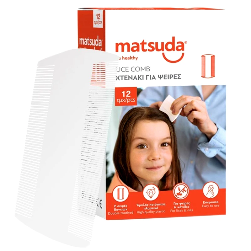 Matsuda Matsuda Be Healthy For Lices & Nits Lice Comb Χτενάκι για Ψείρες & Κόνιδες απο Υψηλής Ποιότητας Πλαστικό 1 Τεμάχιο