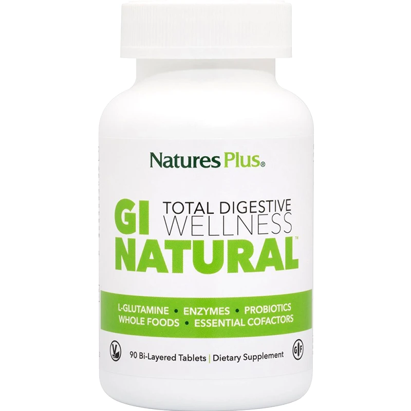 Natures Plus Natures Plus Gi Natural Total Digestive Wellness Συμπλήρωμα Διατροφής Προβιοτικών, Πρεβιοτικών & Ενζύμων για την Καλή Λειτουργία του Γαστρεντερικού Συστήματος & Ενίσχυση της Λειτουργίας της Πέψης 90tabs