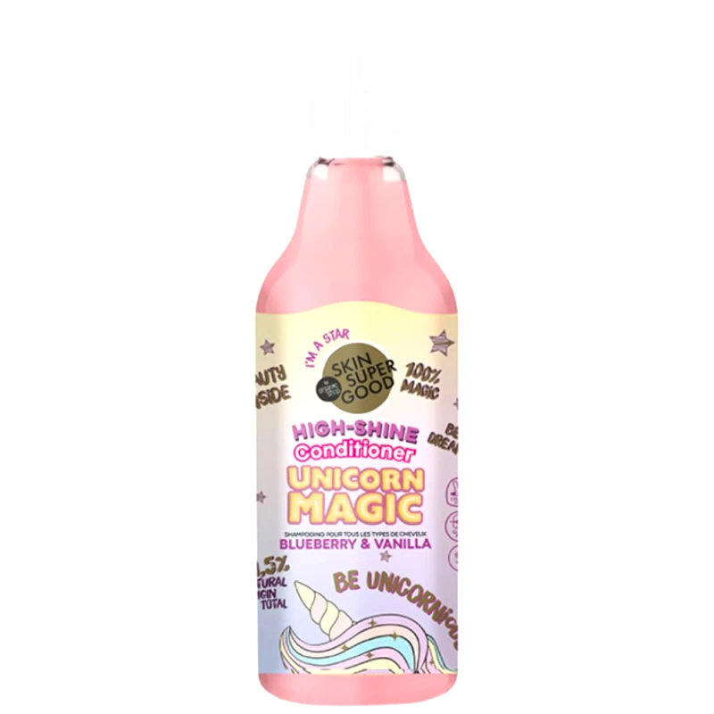 Natura Siberica Organic Shop Unicorn Magic High Shine Blueberry & Vanilla Conditioner Ενυδατική Κρέμα Μαλλιών Υψηλής Λάμψης με Άρωμα Βατόμουρο & Βανίλια με Αντλία 500ml
