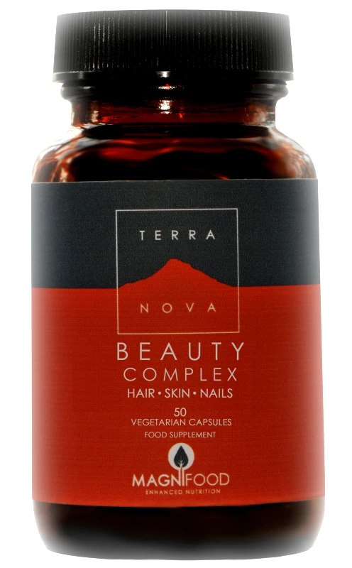 Terranova Terranova Beauty Complex Hair - Skin - Nails Συμπλήρωμα Διατροφής με Βιταμίνες, Μέταλλα, Καροτενοειδή & MSM για την Καλή Υγεία των Μαλλιών, Νυχιών & του Δέρματος 50veg.caps