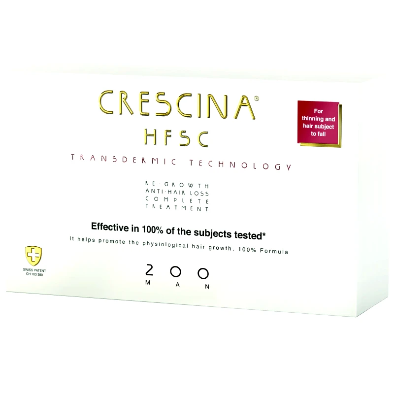 Crescina Crescina Transdermic Complete Man Ολοκληρωμένη Ανδρική Θεραπεία για τα Αρχικά Στάδια Αραίωσης & Τριχόπτωσης 20 Τεμάχια (10+10 x 3.5ml) - 200