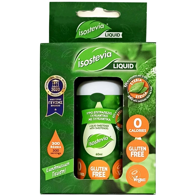 Isostevia Isostevia Liquid Sweetener with Stevia Γλυκαντικό με Στέβια σε Υγρή Μορφή με Μηδέν Θερμίδες & Εξαιρετική Γεύση 60ml