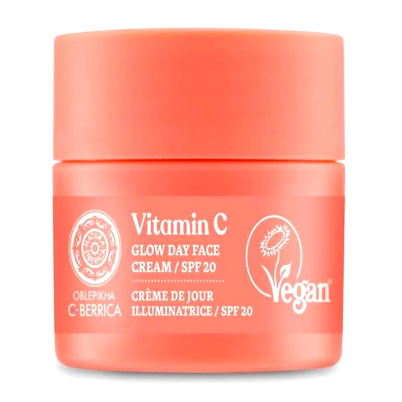 Natura Siberica Natura Siberica Oblepikha C-Berrica Vitamin C Glowing Day Face Cream Spf20 Κρέμα Ημέρας Προσώπου Μέτριας Αντηλιακής Προστασίας με Βιταμίνη C για Αποτοξίνωση 50ml