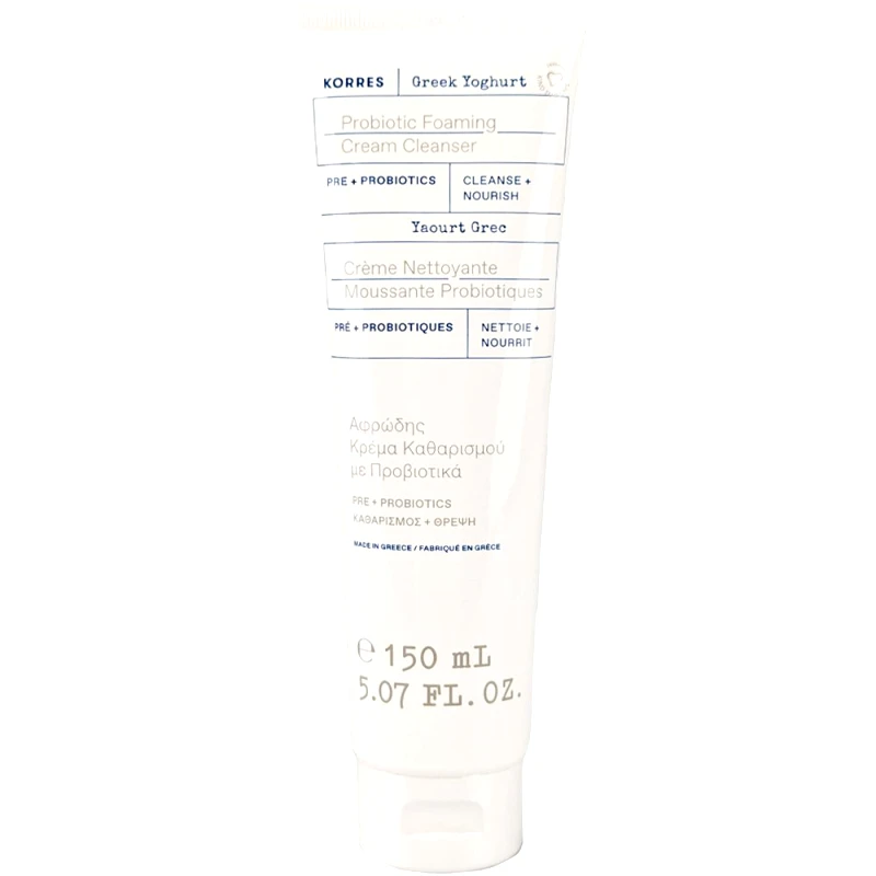 Korres Korres Greek Yoghurt Probiotic Foaming Cream Cleanser Αφρώδης Κρέμα Καθαρισμού & Θρέψης Προσώπου με Προβιοτικά 150ml