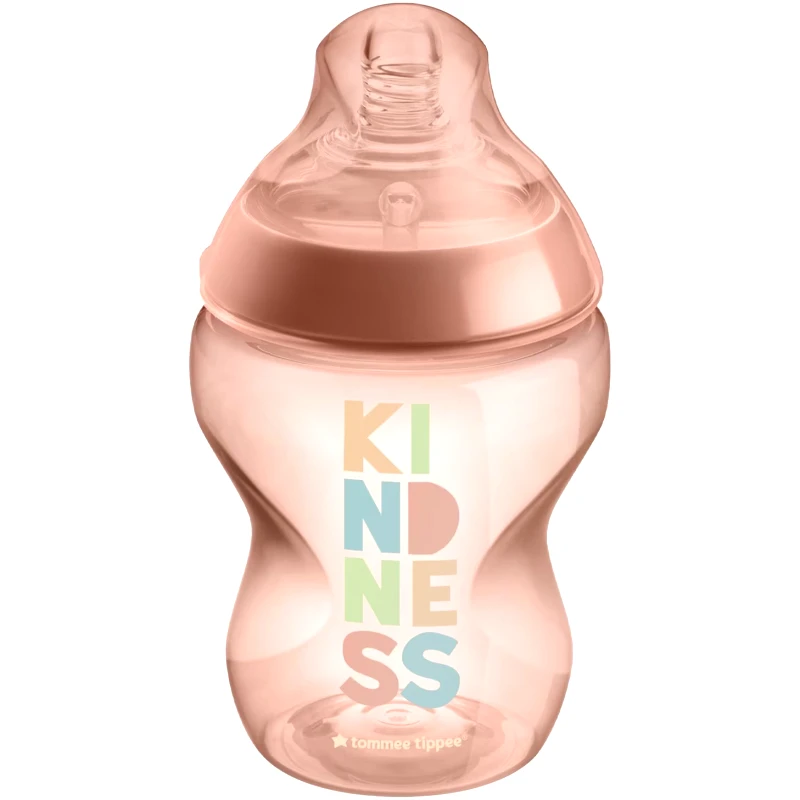 Tommee Tippee Tommee Tippee Closer to Nature Baby Bottle 0m+, Μπιμπερό Πολυπροπυλενίου Αργής Ροής με Θηλή Σιλικόνης Κατά των Κολικών 260ml Κωδ 42250205 - Ροζ