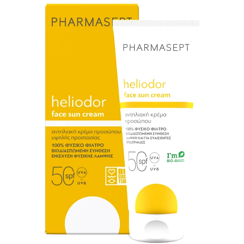 Pharmasept Pharmasept Heliodor Face Sun Cream Spf50 Κρέμα Υψηλής Αντηλιακής Προστασίας Προσώπου & Ντεκολτέ 50ml
