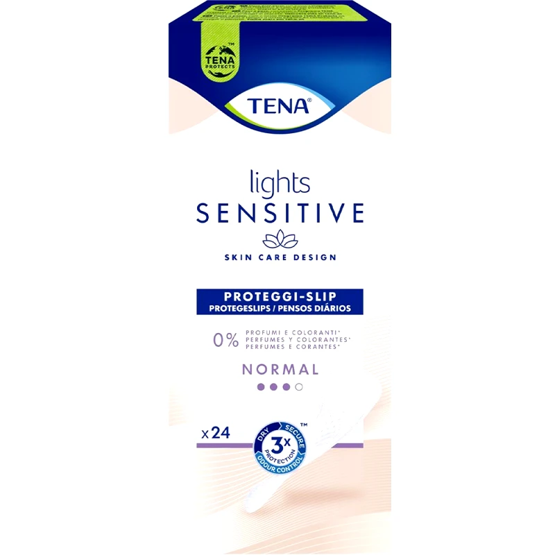 Tena Tena Lights Sensitive Normal Σερβιετάκια για Ελαφριά Μορφή Ακράτειας, Χωρίς Άρωμα & Χρωστικές 24 Τεμάχια