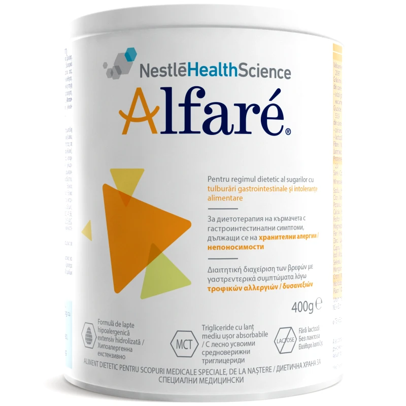 Nestle Nestle Alfare Διαιτητική Διαχείριση Βρεφών με Γαστρεντερικά Συμπτώματα Λόγω Τροφικών Αλλεργιών/Δυσανεξιών, από τη Γέννηση 400gr