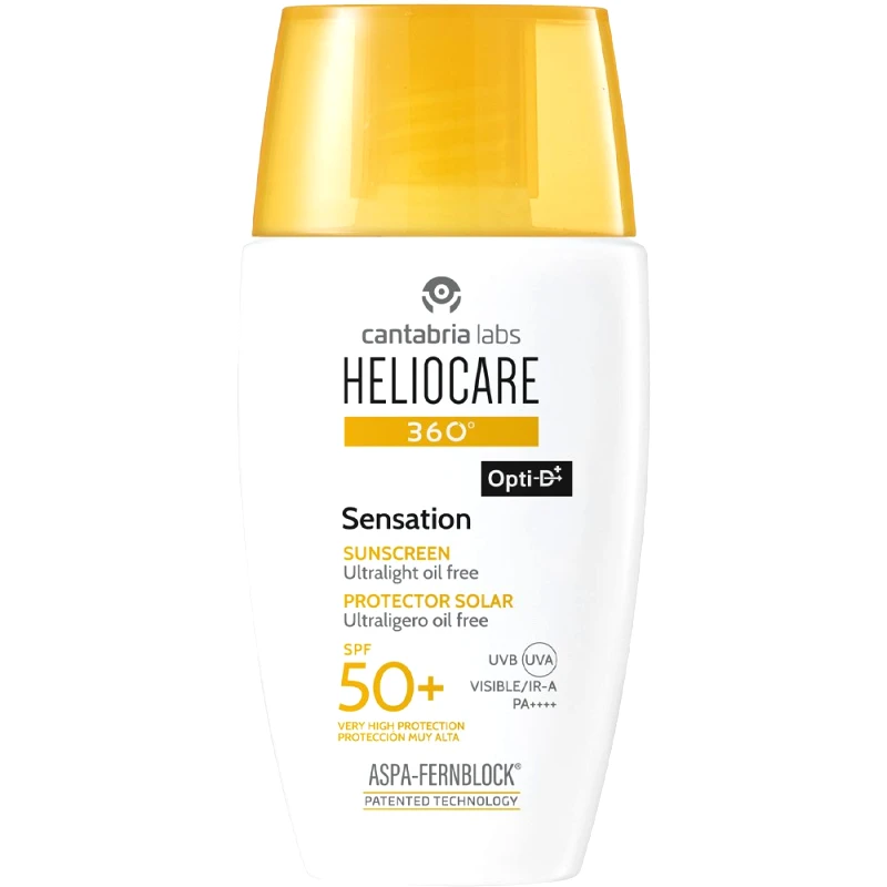 Cantabria Labs Heliocare 360 Sensation Spf50+ Ultralight Oil Free Sunscreen Αντηλιακό Προσώπου Πολύ Υψηλής Προστασίας Ανάλαφρης Υφής & Oil-Free Σύνθεσης για Καθημερινή Χρήση με Βιταμίνη Ε & Β5 50ml