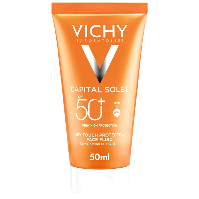 Vichy Vichy Capital Soleil Emulsion Dry Touch Cream Spf50 Αντηλιακή Λεπτόρρευστη Κρέμα Προσώπου Υψηλής Προστασίας & για Ματ Αποτέλεσμα 50ml
