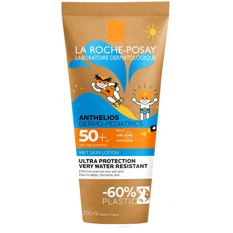 La Roche-Posay La Roche-Posay Anthelios Dermo-Pediatrics Wetskin Lotion Spf50+ Παιδικό Αντηλιακό Γαλάκτωμα Πολύ Υψηλής Προστασίας Εφαρμόζεται & σε Βρεγμένο Δέρμα 200ml