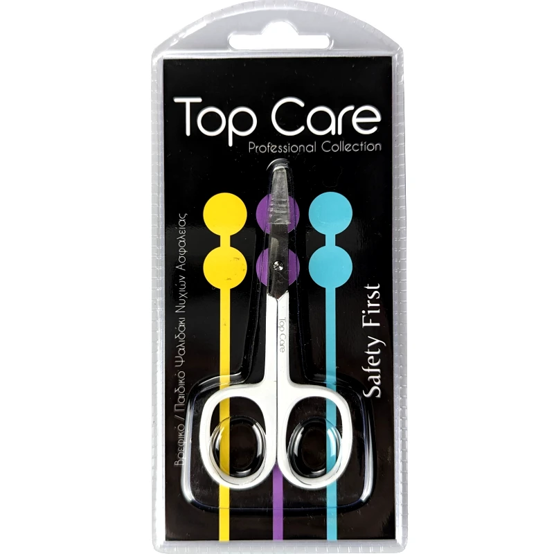 Vitorgan Top Care Baby - Kids Stainless Steel Nail Scissors Βρεφικό - Παιδικό Ψαλιδάκι Νυχιών Ασφαλείας 1 Τεμάχιο