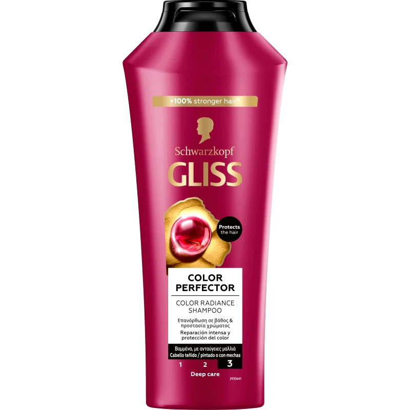 Schwarzkopf Schwarzkopf Gliss Colour Perfector Repair & Protect Shampoo Σαμπουάν Προστασίας Χρώματος για Βαμμένα & με Ανταύγειες Μαλλιά 400ml