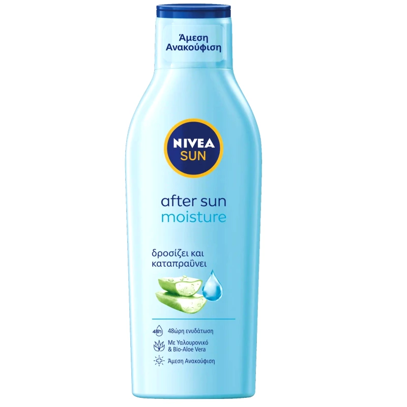Nivea Nivea Sun Moisture After Sun Body Lotion Ενυδατικό Γαλάκτωμα Σώματος για Άμεση Ανακούφιση Μετά την Έκθεση στο Ήλιο 200ml