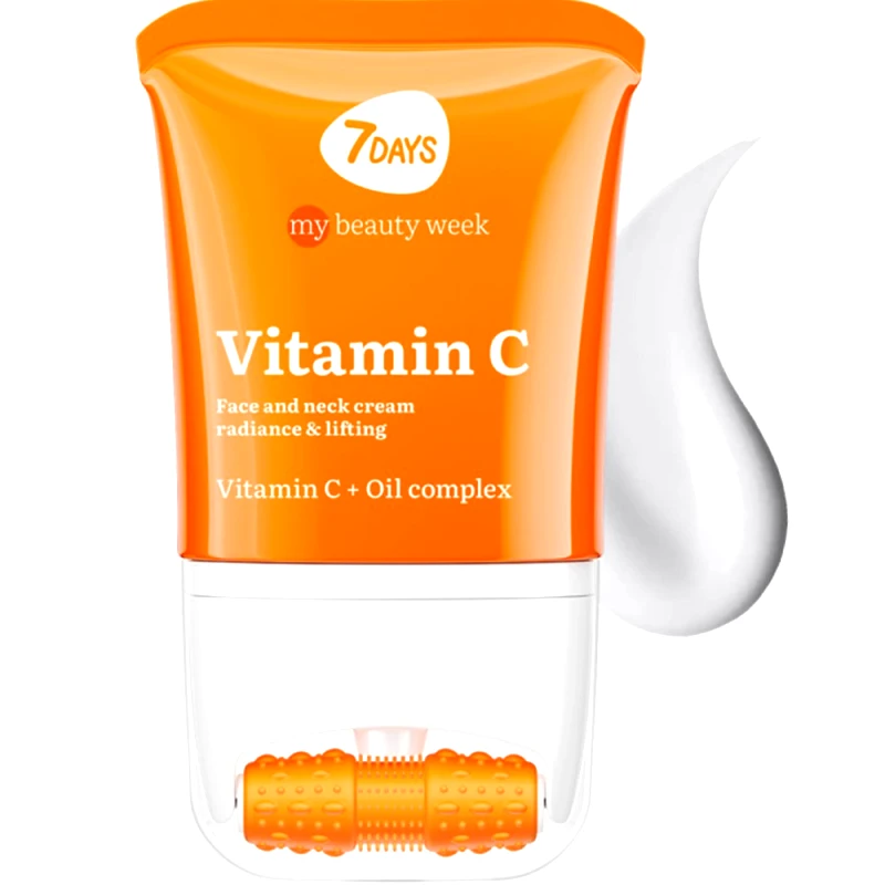 7DAYS 7DAYS My Beauty Week Vitamin C Radiance & Lifting Face & Neck Cream Αντιγηραντική Κρέμα Προσώπου, Λαιμού με Βιταμίνη C & Εφαρμοστή Μασάζ για Ομοιόμορφο Τόνο & Λάμψη 80ml