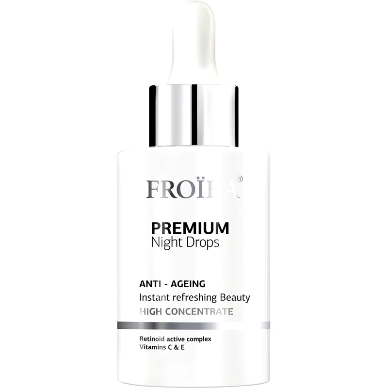 Froika Froika Premium Night Drops Εντατικό Λάδι Νυχτερινής Φροντίδας που Μειώνει την Εμφάνιση Λεπτών Γραμμών & Ρυτίδων 30ml