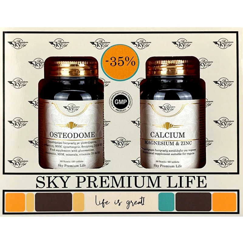 Sky Premium Life Sky Premium Life Promo Osteodome 60tabs & Calcium, Magnesium & Zinc 60tabs