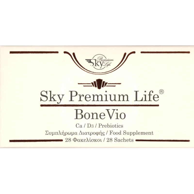 Sky Premium Life Sky Premium Life Bone Vio Συμπλήρωμα Διατροφής Πρεβιοτικών, Ασβεστίου & Βιταμίνης D3 για τη Φυσιολογική Λειτουργία των Μυών & τη Διατήρηση της Φυσικής Κατάστασης των Οστών 28 Sachets