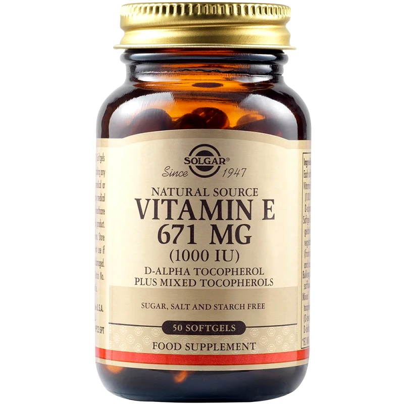 Solgar Solgar Vitamin E 671mg Συμπλήρωμα Διατροφής με Βιταμίνη Ε για την Καλή Υγεία του Δέρματος & της Καρδιάς με Αντιοξειδωτικές Ιδιότητες 50 Softgels