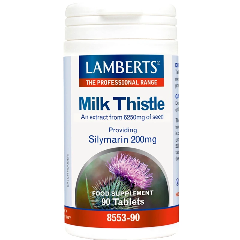 Lamberts Lamberts Milk Thistle 6250mg Συμπλήρωμα Διατροφής με Εκχύλισμα Γαϊδουράγκαθου για την Προστασία του Ήπατος με Αντιφλεγμονώδεις Ιδιότητες Κατάλληλο για & Αποτοξίνωση 90tabs